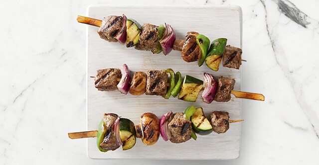 Keto Steak and Mushroom Kebabs