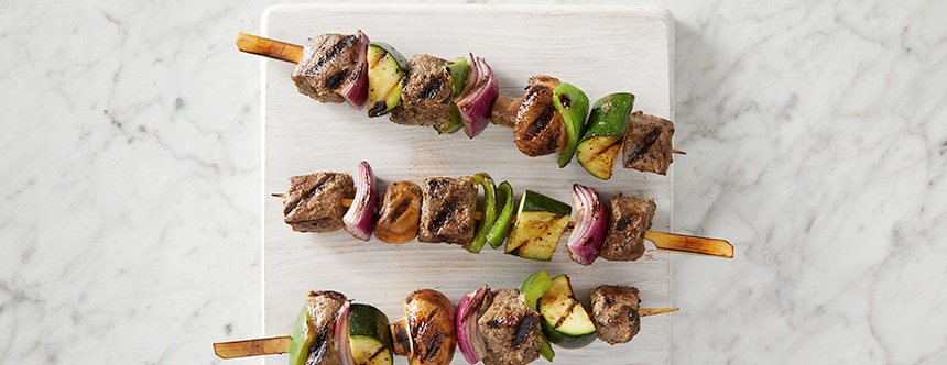 Keto Steak and Mushroom Kebabs