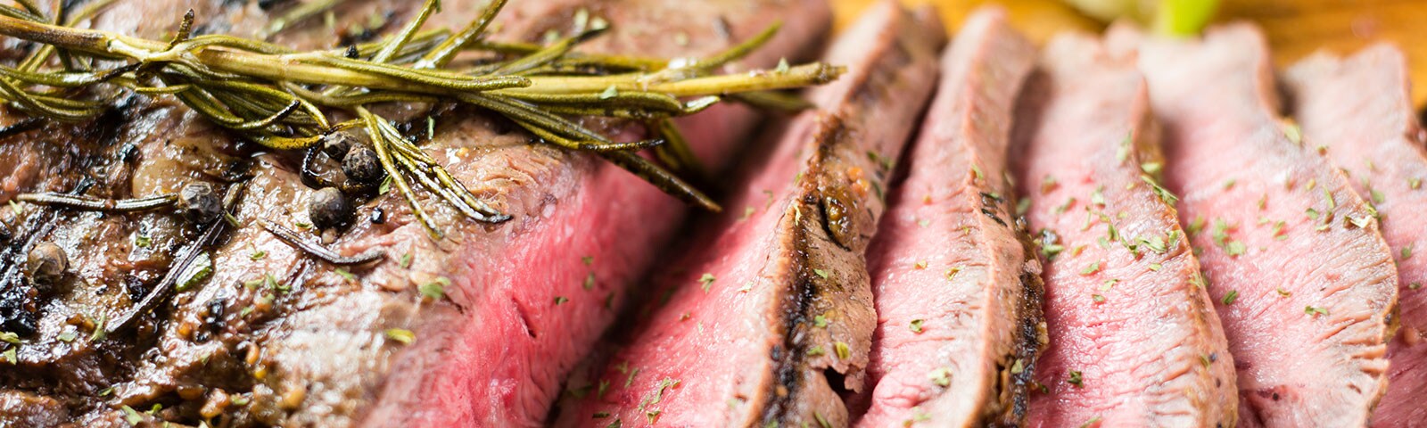 Cooked meat with Rosemary seasoning