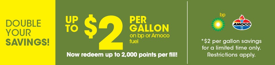 Double your savings. Earn fuel points every time you shop.