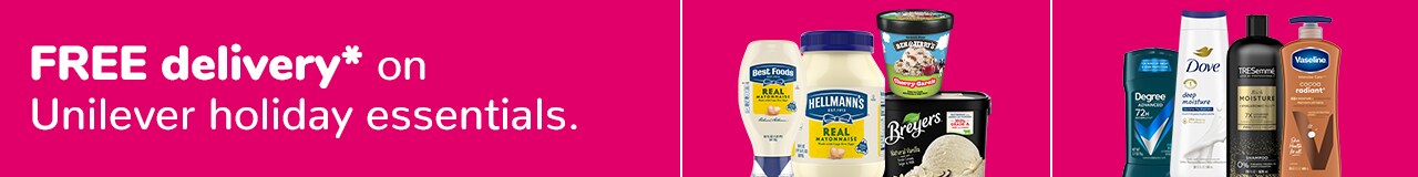free delivery on Unilever holiday essentials